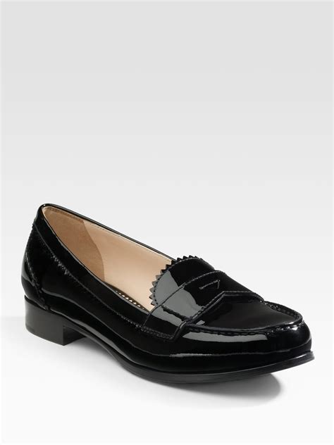 patent prada|Black Patent Leather Loafers .